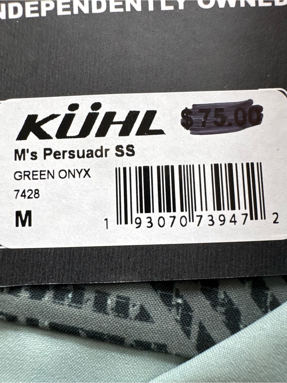 NWT KUHL Persuadr Short Sleeve shirt Green Onyx M - Picture 5 of 6